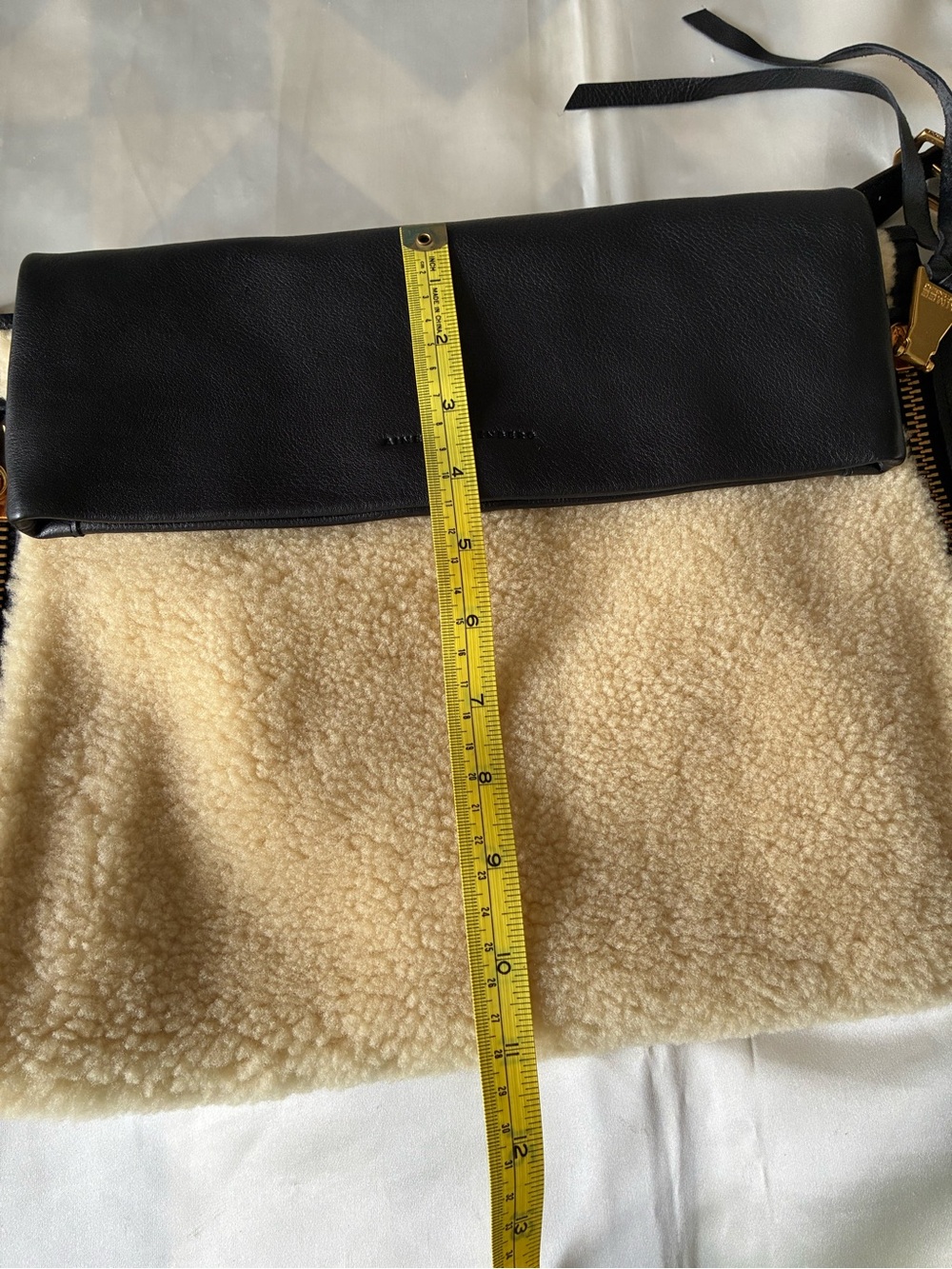 Aimee Kestenberg boho Bali natural shearling shoulder bag - Picture 7 of 9